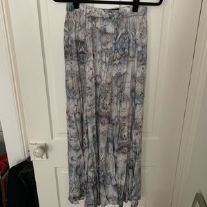 Zara Snakeskin Print Maxi Skirt